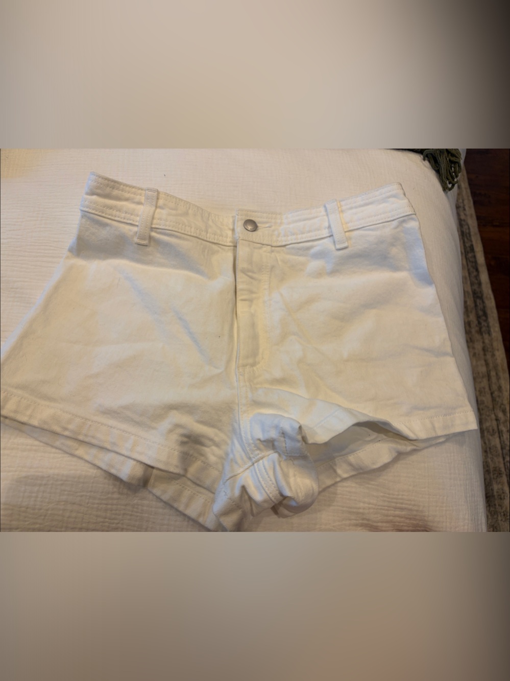 Universal Thread White Denim Shortie Shorts